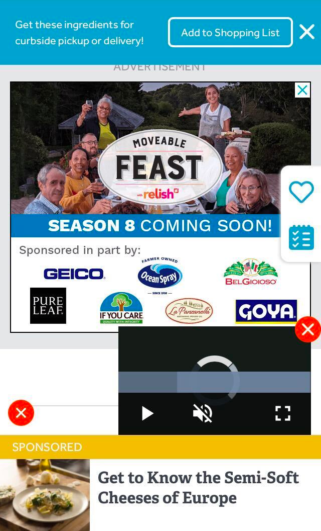 A mobile website completely obscured by overlapping banner ads, auto-playing video, sponsored content, and miscellaneous widgets.